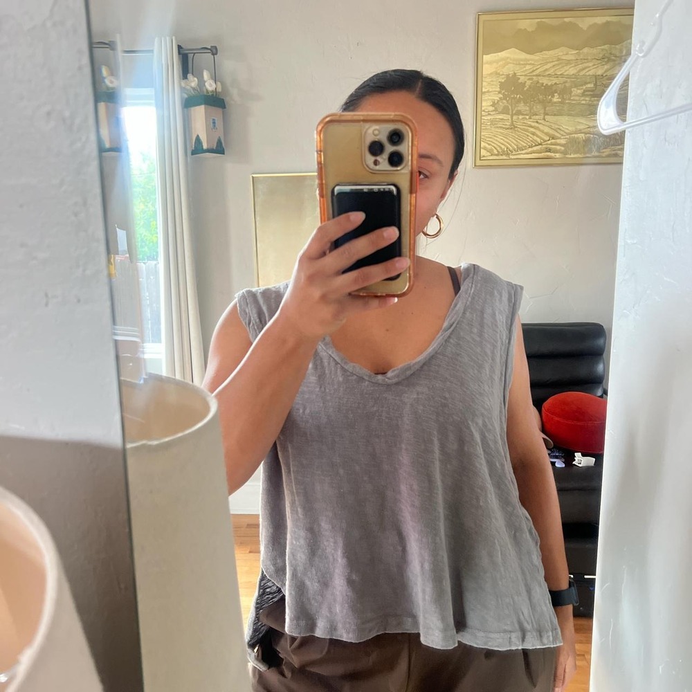 Free People Beach grey tank top